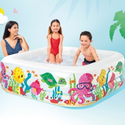 Piscina Insuflável para Crianças Intex Aquário 340 L 159 x 50 x 159 cm (3 Unidades)