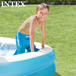 Piscina Insuflável Intex Azul Branco Azul/Branco 540 L 203 x 48 x 152 cm (3 Unidades)