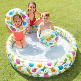 Piscina Insuflável para Crianças Intex Abacaxis Aros 248 L 132 x 28 x 132 cm (12 Unidades)