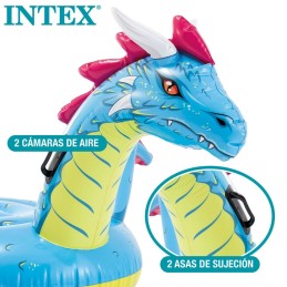 Figura Insuflável para Piscina Intex Dragão 201 x 95,5 x 191 cm (4 Unidades)