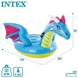 Figura Insuflável para Piscina Intex Dragão 201 x 95,5 x 191 cm (4 Unidades)