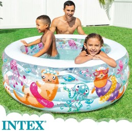 Piscina Insuflável para Crianças Intex Aquário 360 L 152 x 56 x 152 cm (3 Unidades)