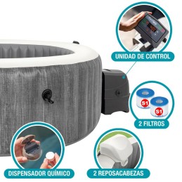 Spa Insuflável Intex Purespa Greywood Deluxe 28442EX 6 lugares 220-240 V 1741 l/h 1089 L