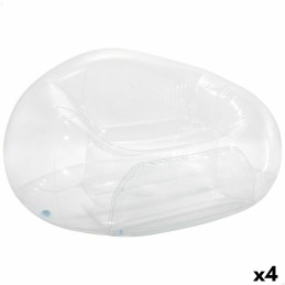 Cadeirão de piscina insuflável Intex Beanless Transparente 137 x 74 x 127 cm (4 Unidades)