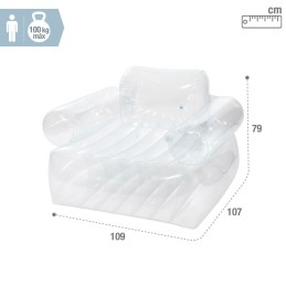 Cadeirão de piscina insuflável Intex Transparente 109 x 79 x 107 cm (4 Unidades)