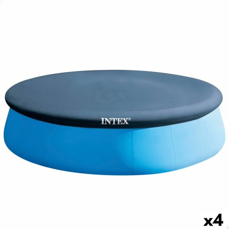 Cobertura de Piscina Intex Azul Marinho Ø 396 cm Redondo (4 Unidades)