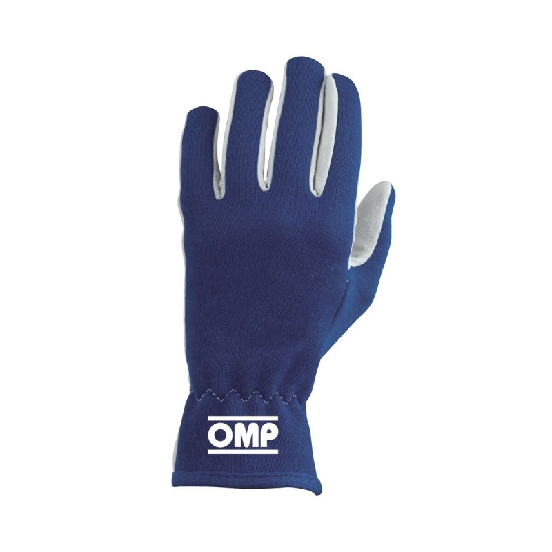 Luvas de condução para homens OMP Rally Azul Marinho Azul M