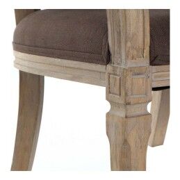 DKD Home Decor|Sofá DKD Home Decor Castanho Linho Madeira da borracha Tradicional (122 x 69 x 72 cm)