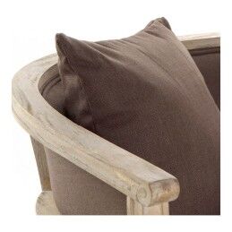 DKD Home Decor|Sofá DKD Home Decor Castanho Linho Madeira da borracha Tradicional (122 x 69 x 72 cm)