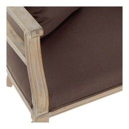 DKD Home Decor|Sofá DKD Home Decor Castanho Linho Madeira da borracha Tradicional (122 x 69 x 72 cm)