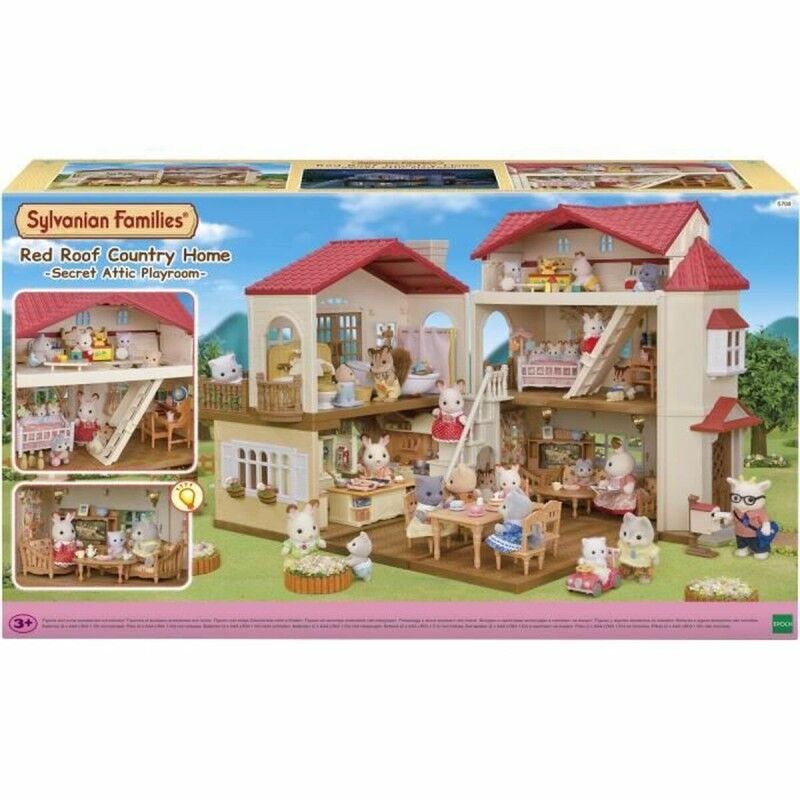 Sylvanian Families|Playset Sylvanian Families Red Roof Country Home Casa de Miniatura Coelho Sylvanian Families|Playset Sylvanian Families Red Roof Country Home Casa de Miniatura Coelho