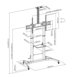 Suporte TV Aisens FT100TE-171 60" 100" 100 kg