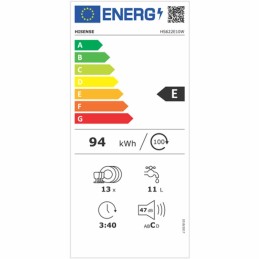 Lava-louça Hisense HS622E10W Branco 60 cm