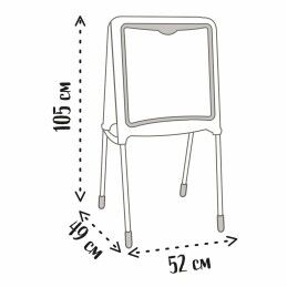Smoby|Quadro de Dupla Face Smoby Dobrável 80 Peças 105 x 49 x 52 cm