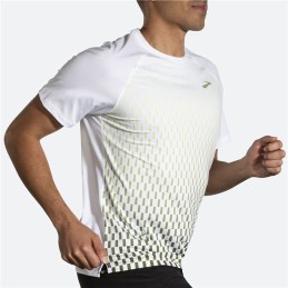 Camisola de Manga Curta Homem Brooks Atmosphere 2.0 Branco