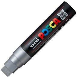 Marcador POSCA PC-7M Prateado (5 Unidades)