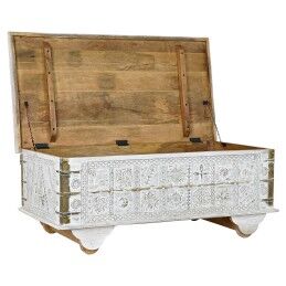 DKD Home Decor|Mesa de apoio DKD Home Decor MB-182010 Branco Dourado Metal Madeira de mangueira 115 x 60 x 45 cm