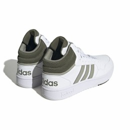 Sapatilhas de Basquetebol para Adultos Adidas Hoops 3.0 Mid Branco