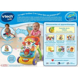 Andarilho Vtech Super Trotteur Parlant 2 En 1 Orange (FR) Multicolor