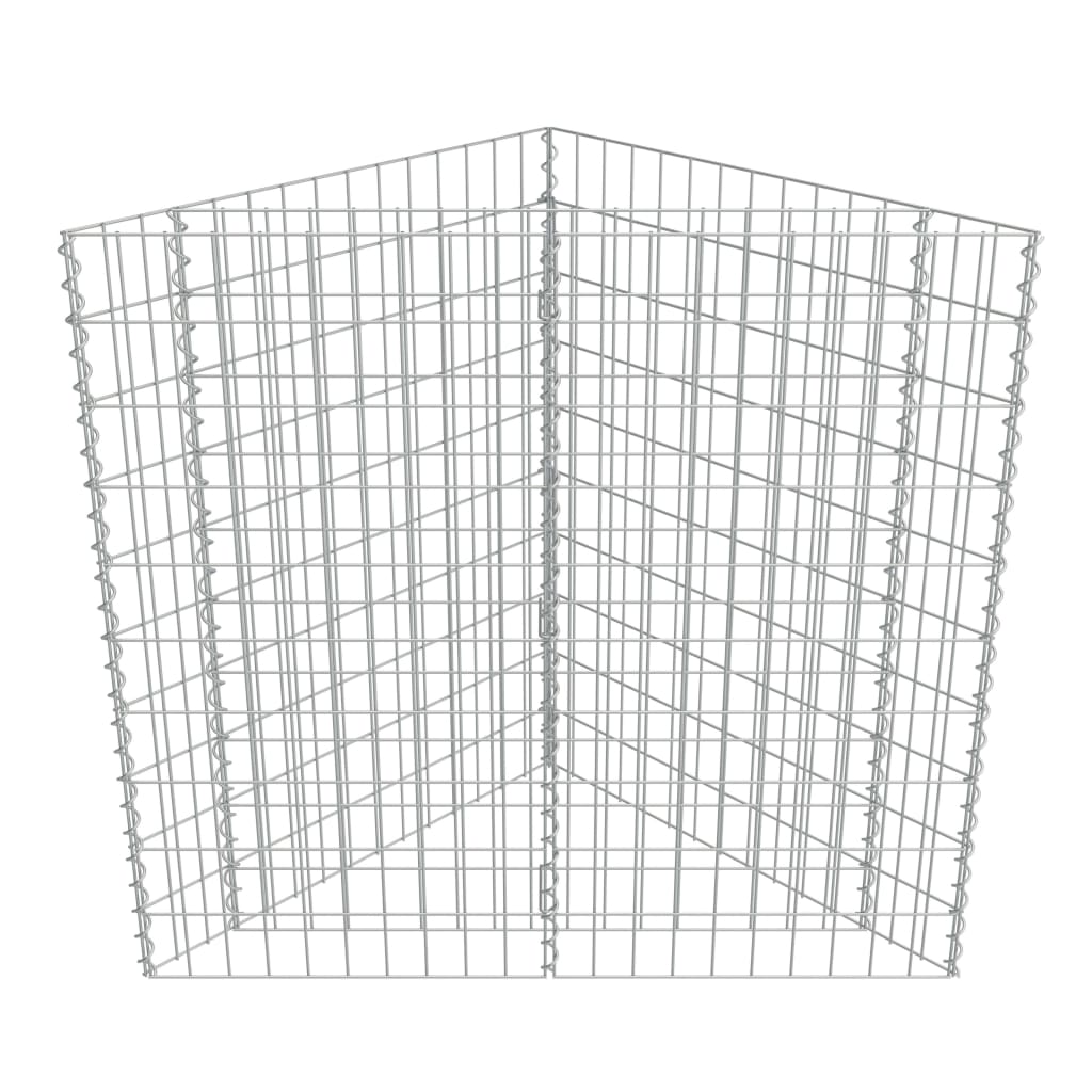 vidaXL Canteiro elevado/cesto gabião 75x75x100 cm aço galvanizado