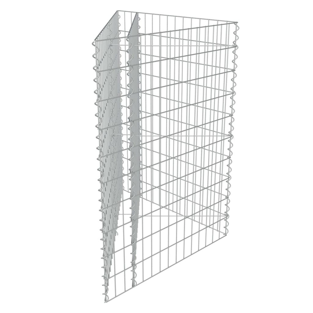 vidaXL Canteiro elevado/cesto gabião 75x75x100 cm aço galvanizado