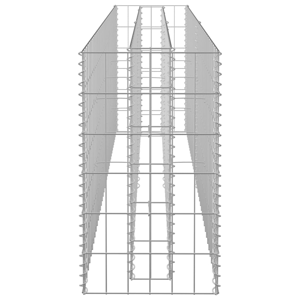 vidaXL Canteiro elevado/cesto gabião 180x30x60 cm aço galvanizado