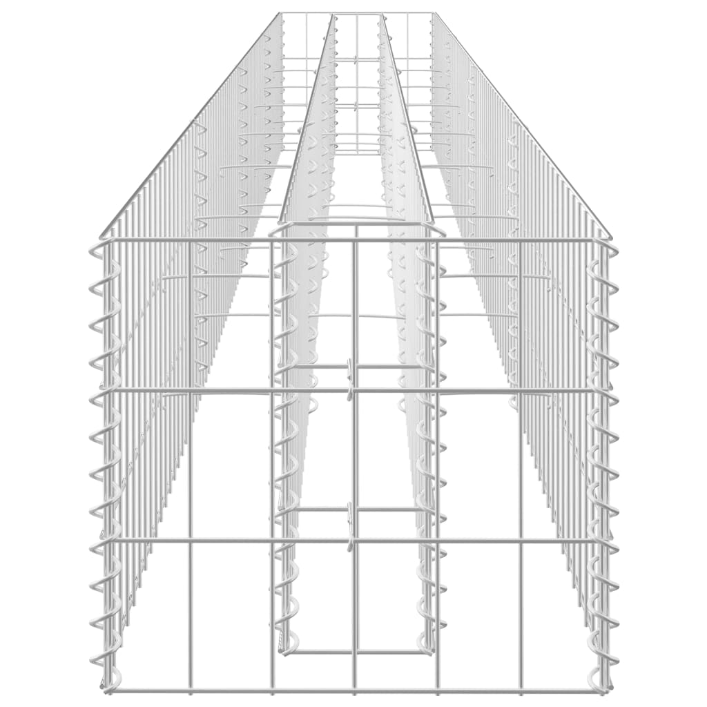 vidaXL Canteiro elevado/cesto gabião 360x30x30 cm aço galvanizado