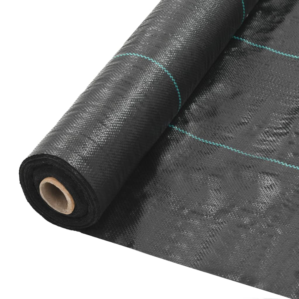 vidaXL Malha anti-ervas PP 2x25 m preto