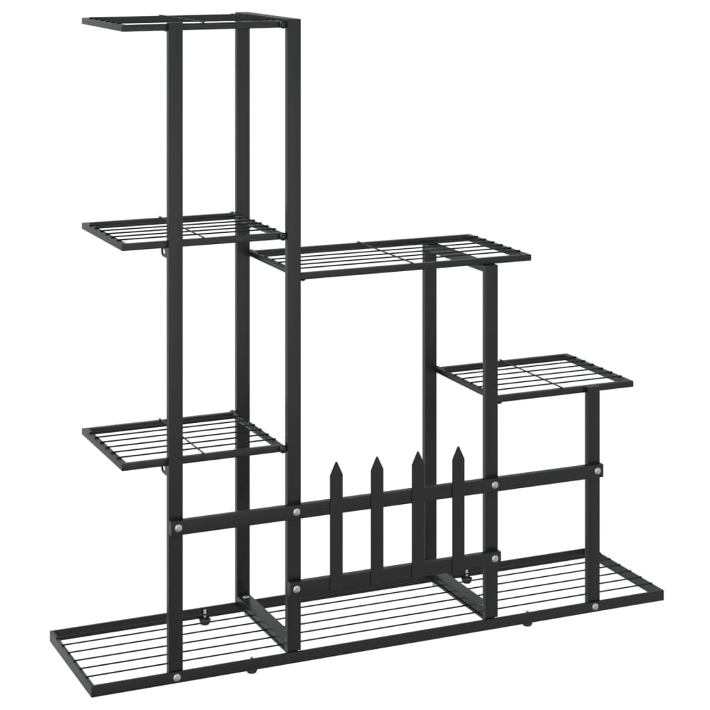 vidaXL Suporte de vasos 94,5x25x88 cm metal preto