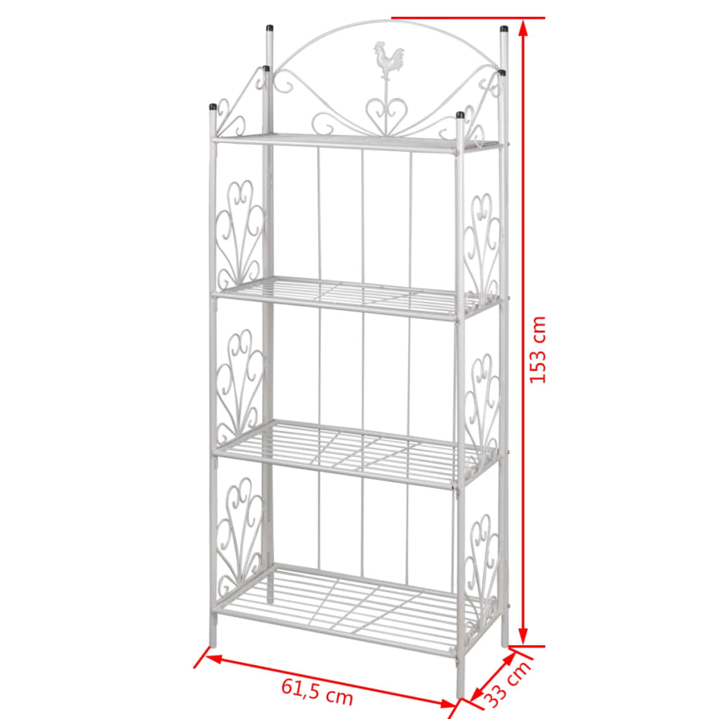 Suporte quadrado para planta / Branco