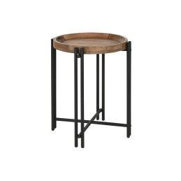 DKD Home Decor|Mesa de apoio DKD Home Decor 49 x 49 x 72 cm Cristal Preto Dourado Metal