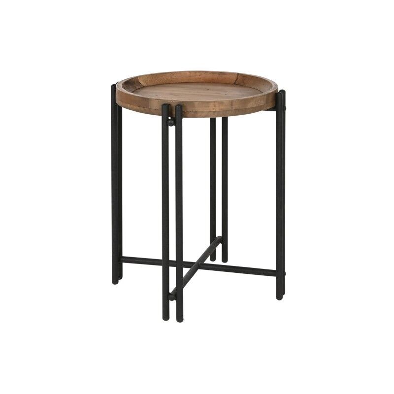 Home ESPRIT|Mesa de Apoio Pequena Home ESPRIT Madeira Metal 50 x 50 x 60 cm Home ESPRIT|Mesa de Apoio Pequena Home ESPRIT Madeira Metal 50 x 50 x 60 cm