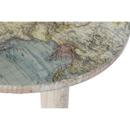 Home ESPRIT|Mesa de apoio Home ESPRIT Branco Marrom claro Madeira de mangueira 40 x 40 x 47,5 cm (2 Unidades)
