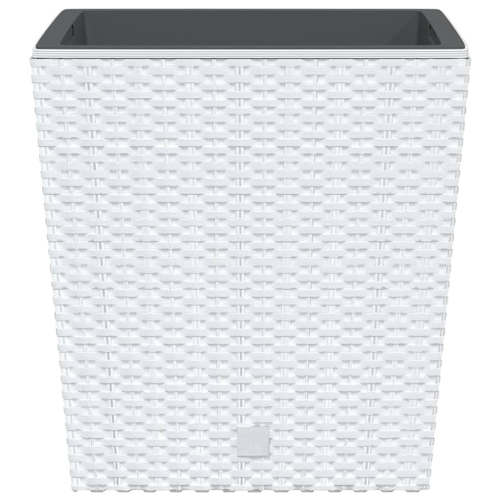 vidaXL Vaso com interior removível 21 / 32 L vime PP branco