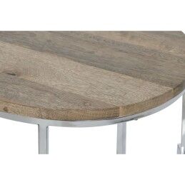 Home ESPRIT|Jogo de 3 mesas Home ESPRIT Castanho Prateado Natural Aço Madeira de mangueira 49,5 x 49,5 x 62 cm