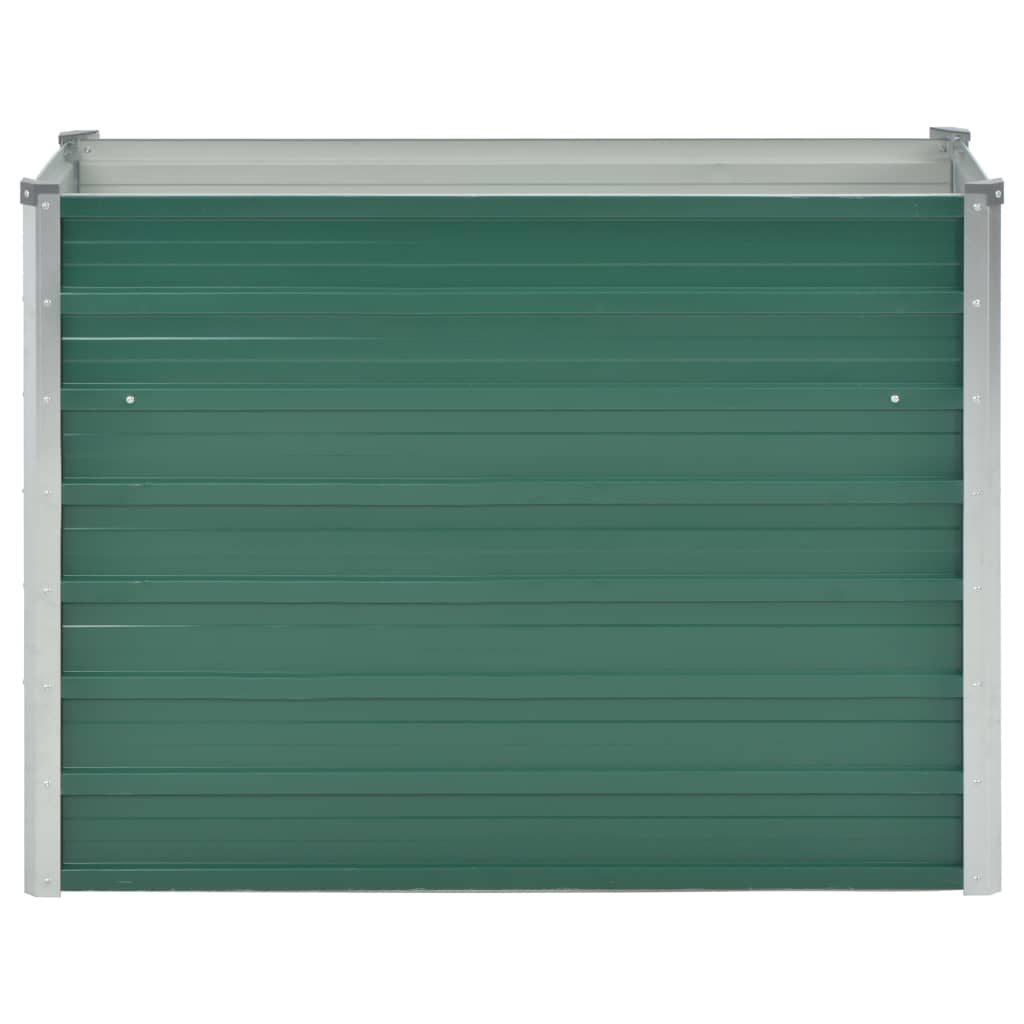 vidaXL Canteiro elevado de jardim aço galvanizado 100x40x77 cm verde