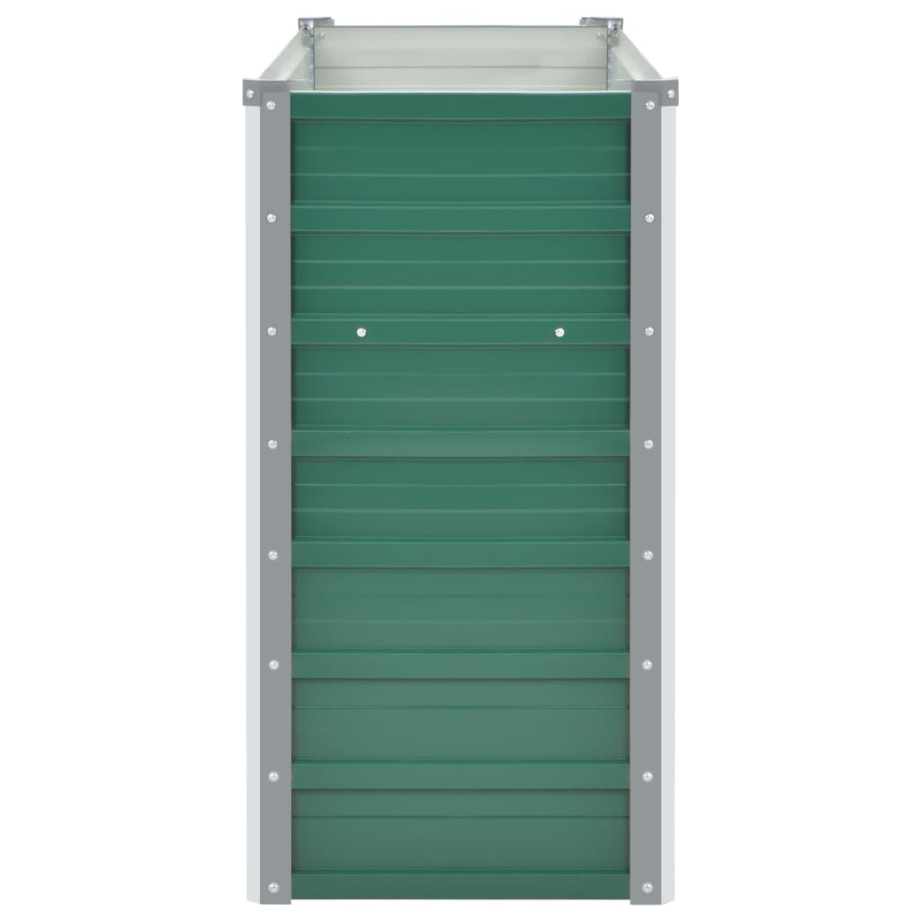 vidaXL Canteiro elevado de jardim aço galvanizado 100x40x77 cm verde