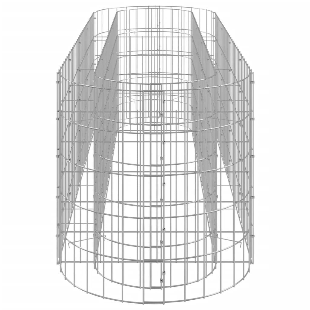 vidaXL Canteiro elevado/cesto gabião 190x50x50 cm ferro galvanizado