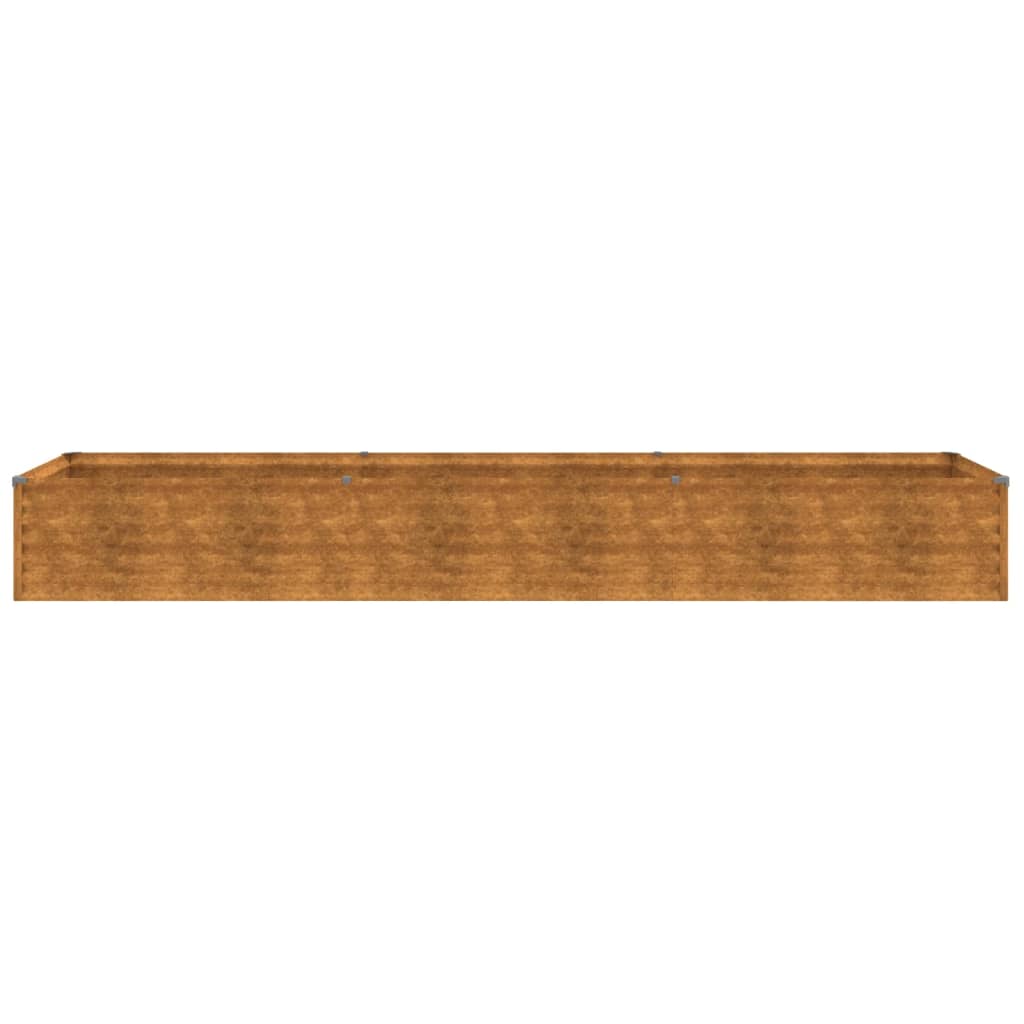 vidaXL Canteiro elevado de jardim 291x50x36 cm aço corten