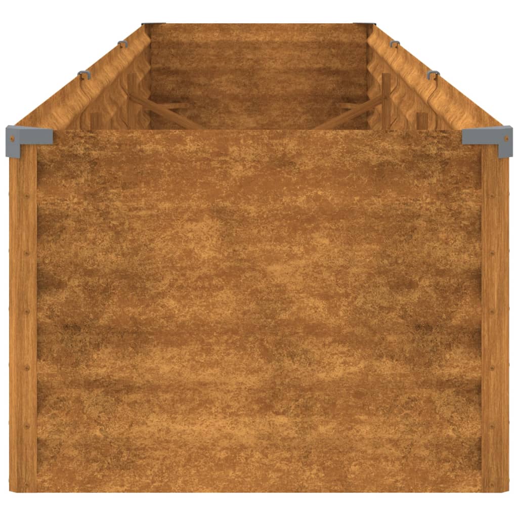 vidaXL Canteiro elevado de jardim 291x50x36 cm aço corten