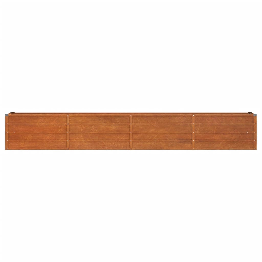 vidaXL Canteiro de jardim 320x40x45 cm aço corten cor enferrujado