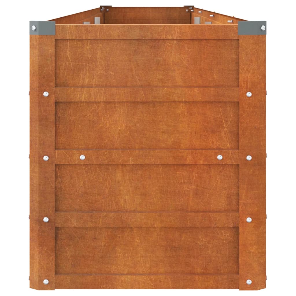 vidaXL Canteiro de jardim 320x40x45 cm aço corten cor enferrujado