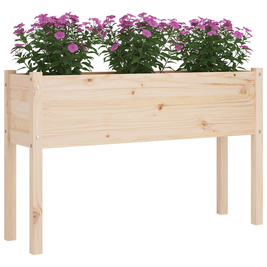 vidaXL Vaso/floreira de jardim 110x31x70 cm pinho maciço