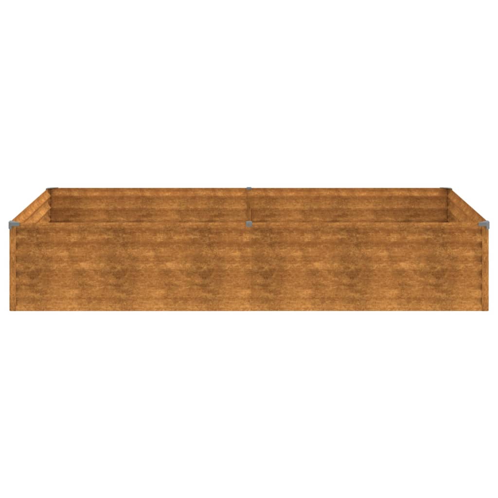 vidaXL Canteiro elevado de jardim 195x100x36 cm aço corten