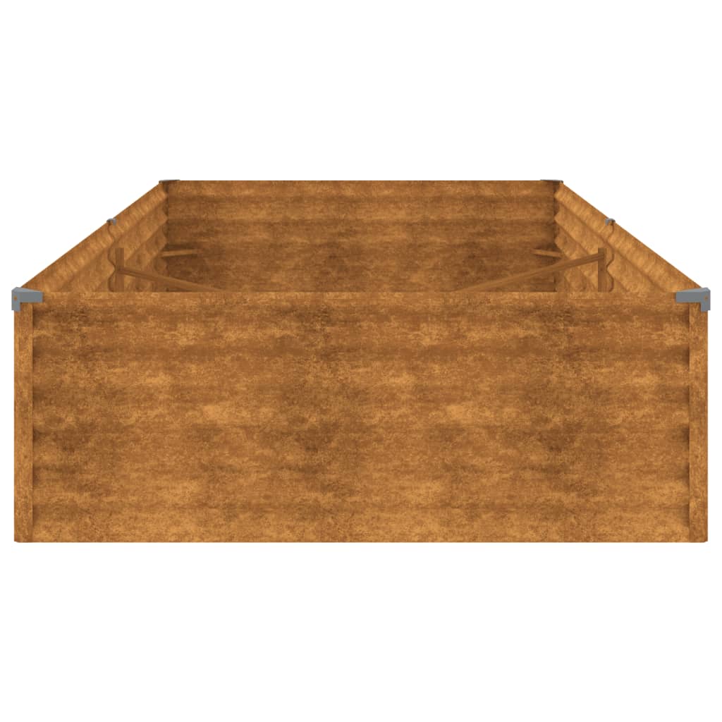 vidaXL Canteiro elevado de jardim 195x100x36 cm aço corten