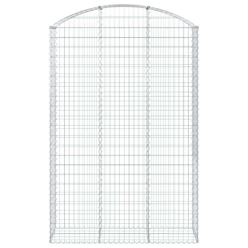 vidaXL Cesto gabião arqueado 150x50x220/240 cm ferro galvanizado