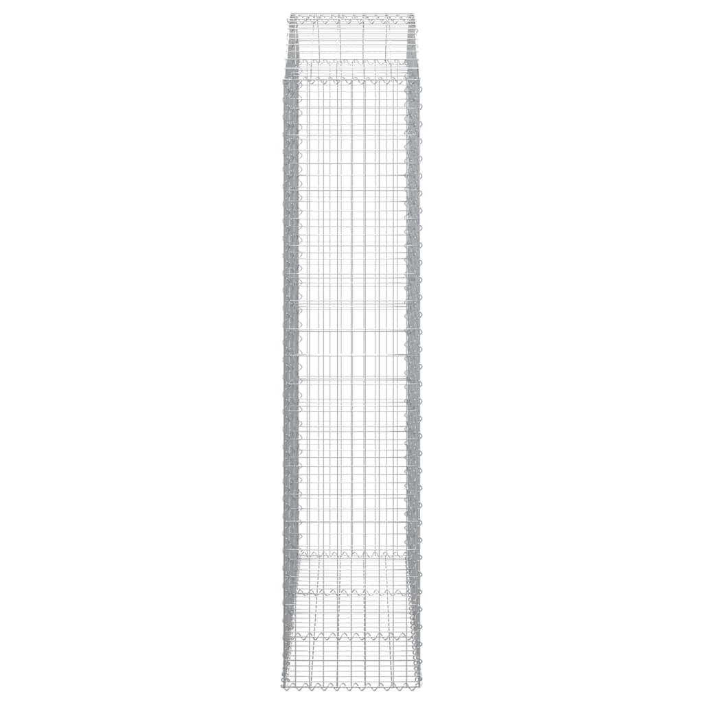 vidaXL Cesto gabião arqueado 150x50x220/240 cm ferro galvanizado