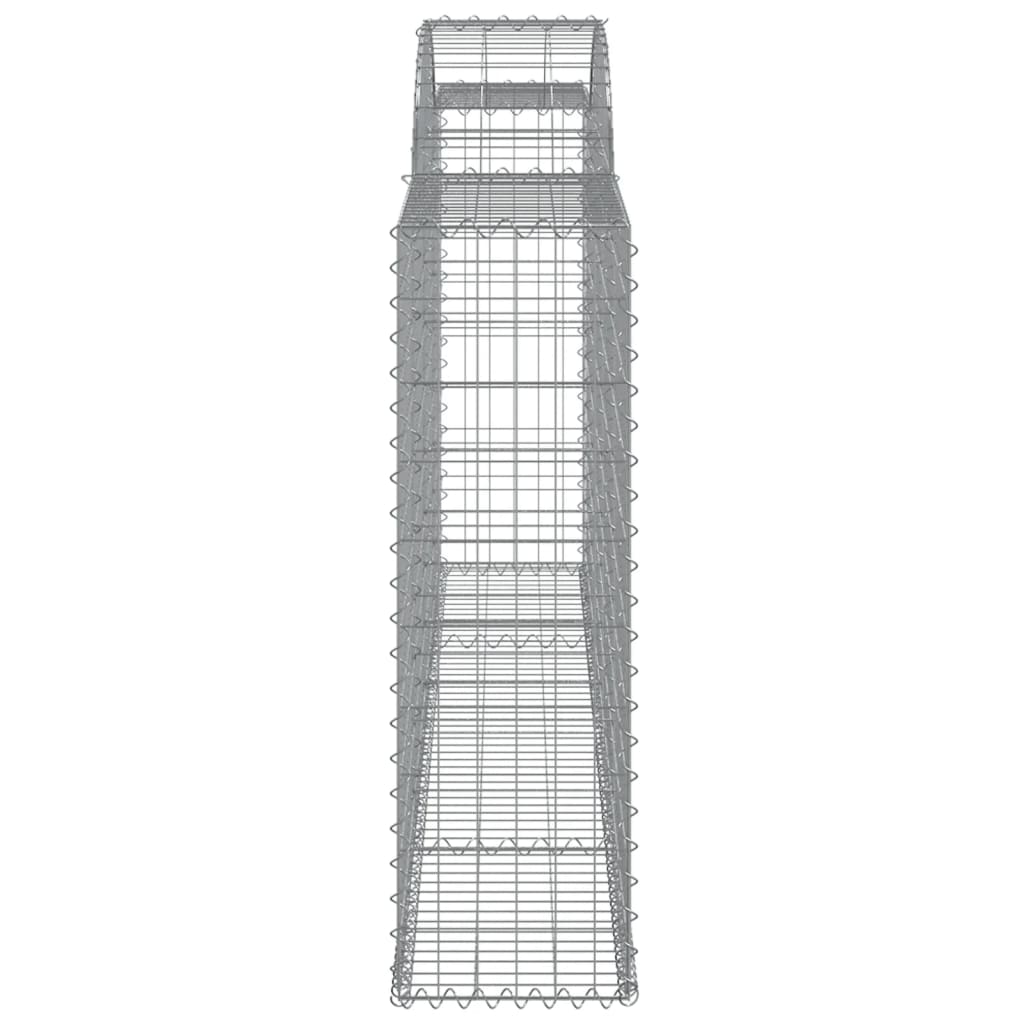 vidaXL Cesto gabião arqueado 300x30x100/120 cm ferro galvanizado