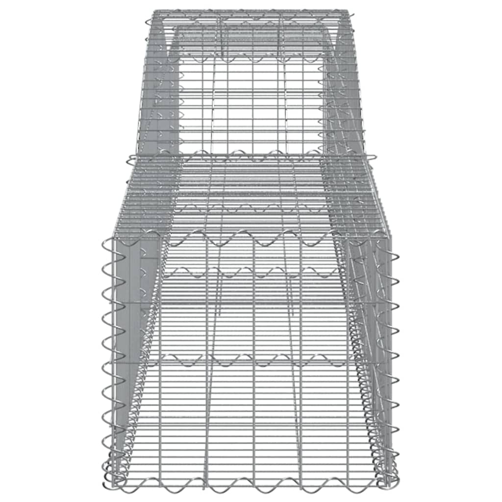 vidaXL Cesto gabião arqueado 400x50x40/60 cm ferro galvanizado