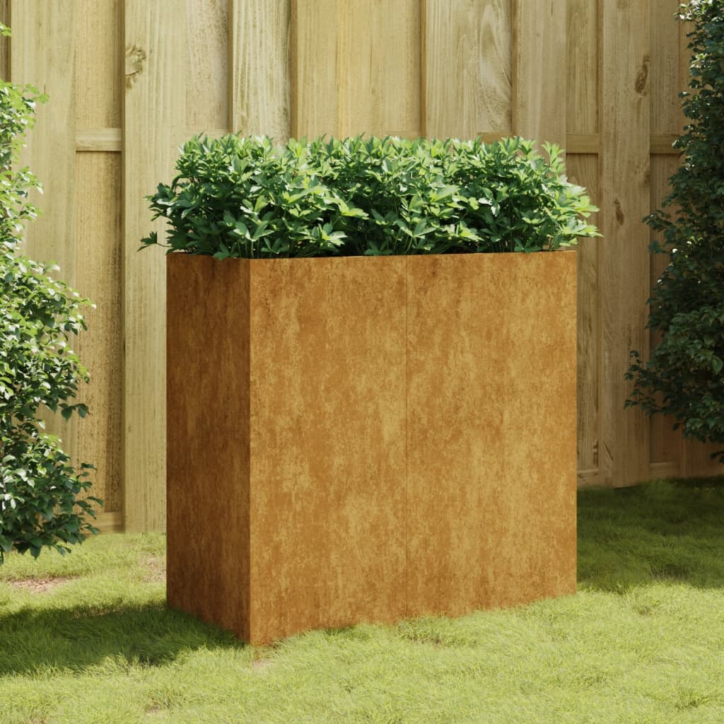 vidaXL Vaso/floreira 40x80x80 cm aço corten